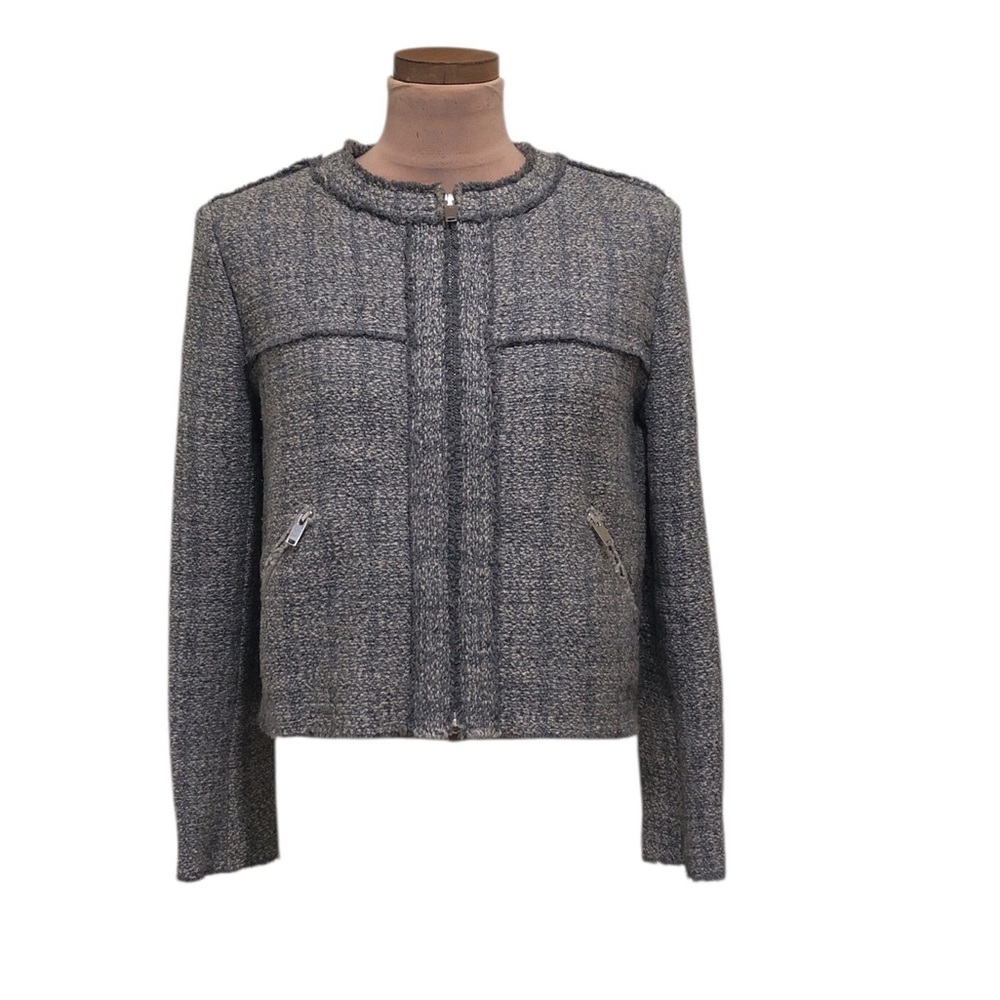 Isabel Marant Blazer Size 12 Large 40 Gray Wool Blend Tweed